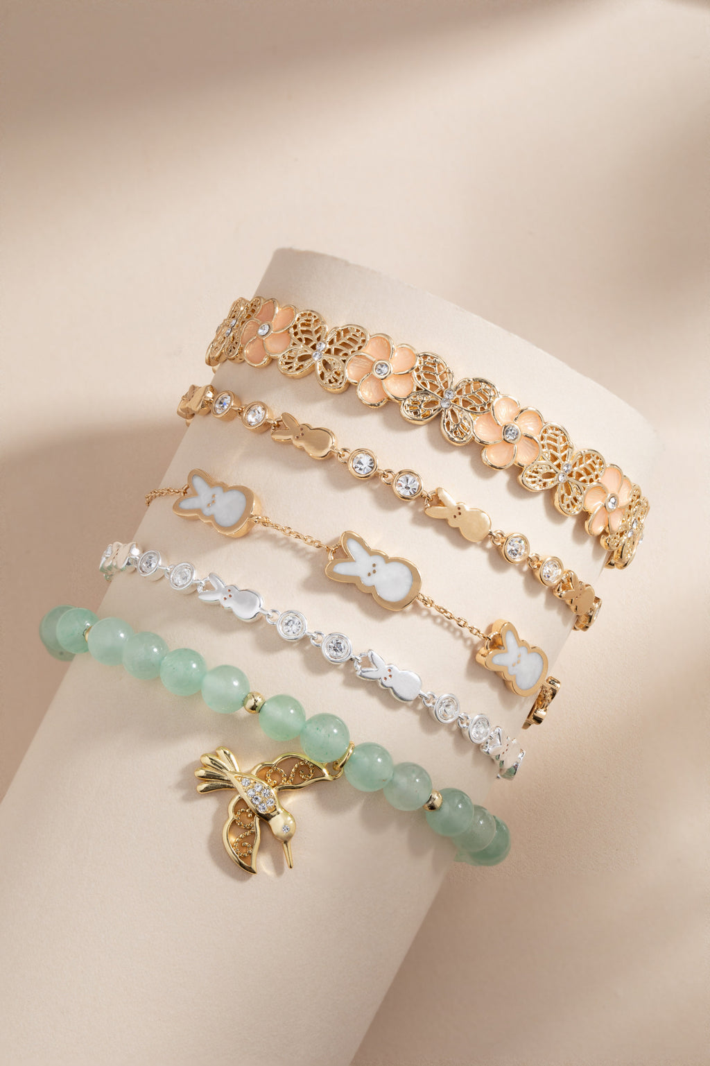 PEEPS® Pearlized Bunny Charm Bracelet