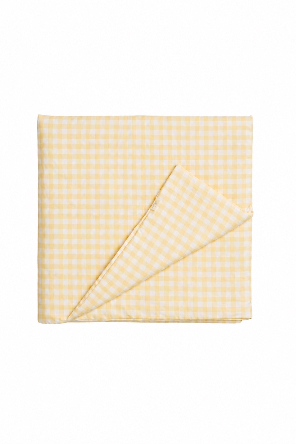 Yellow White Gingham Crib Quilted Blanket