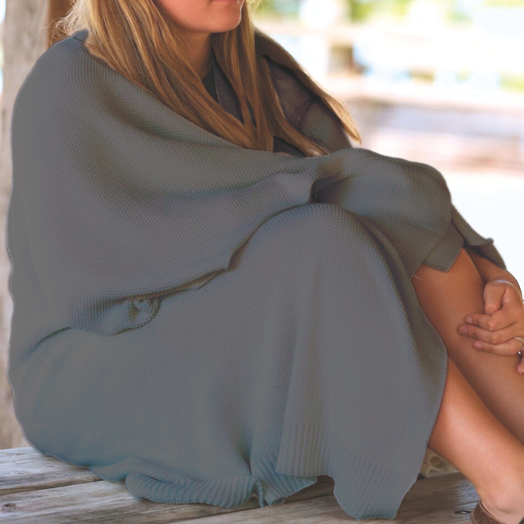 Alieh's Crochet Knit Throw: Soft, Crochet Hemmed