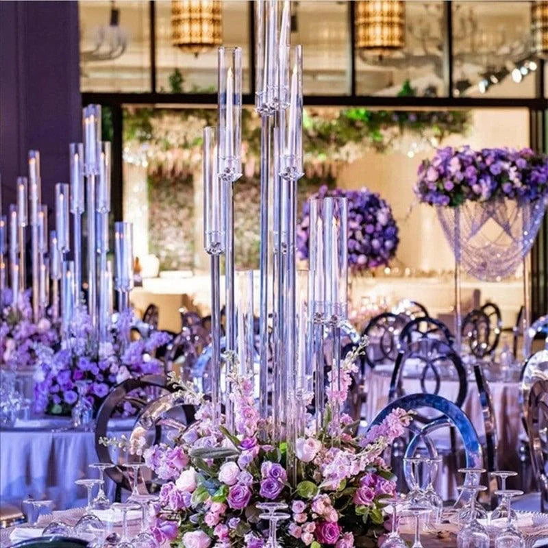 Acrylic 8-Arm Candelabra Wedding Table Centerpiece