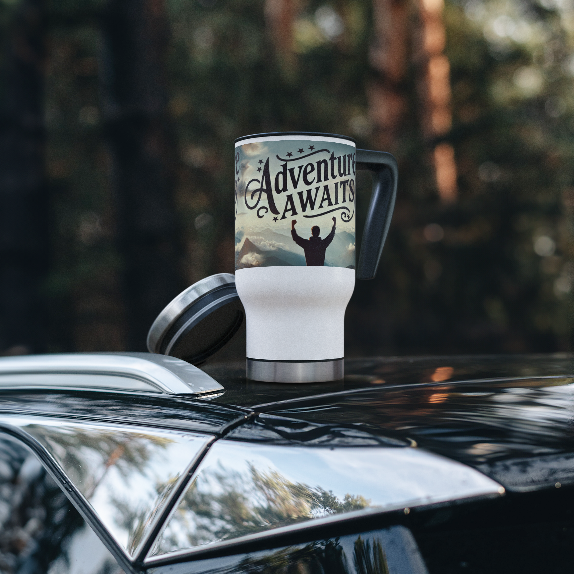 Adventure Awaits Graduation 14 oz Stainless Steel Travel Mug