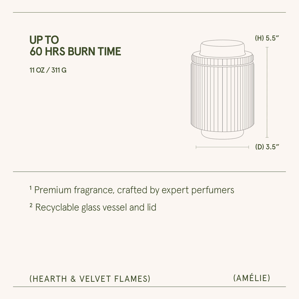 Amélie – Hearth & Velvet Flames 11oz Candle