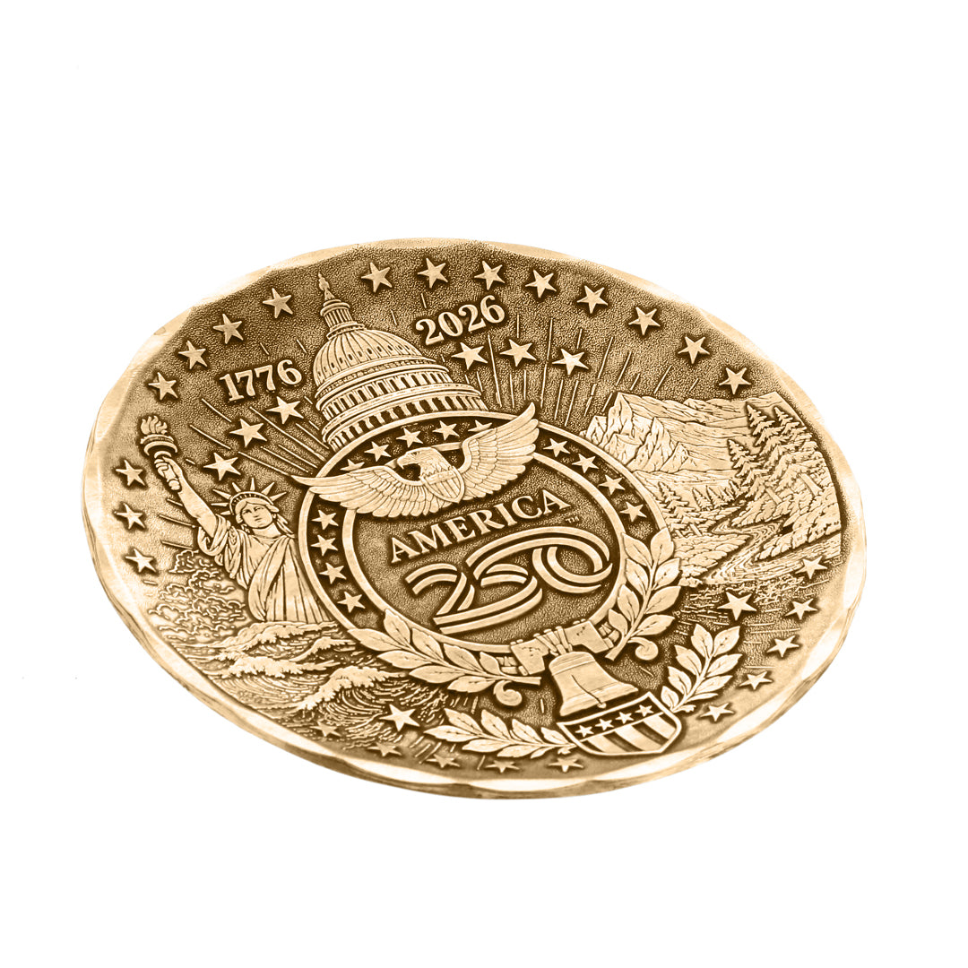 America250 Sea to Shining Sea Commemorative Coaster (Bronze)