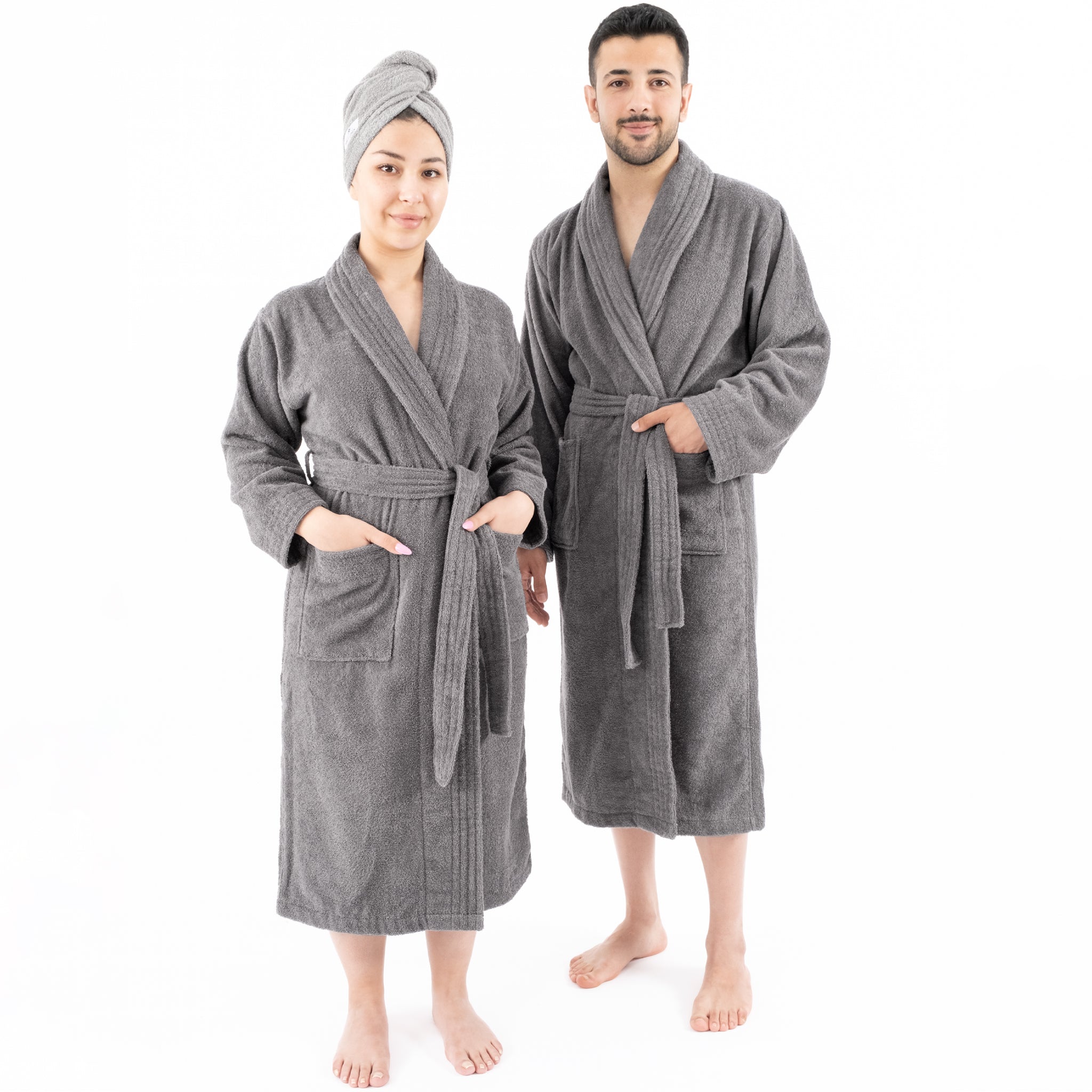 American Soft Linen, 100% Cotton Robes for Women and Men, Soft Lightweight Unisex Couple Turkish Bathrobes