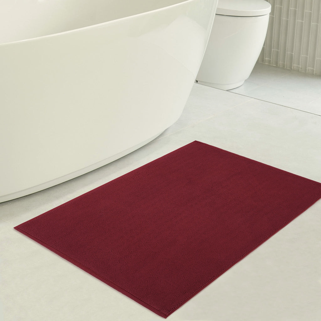 American Soft Linen 100% Cotton Bath Mat Rugs, 17x24 inches with Silicone Backing, Soft Absorbent Grip-Enhanced Bath Mats for Bathroom