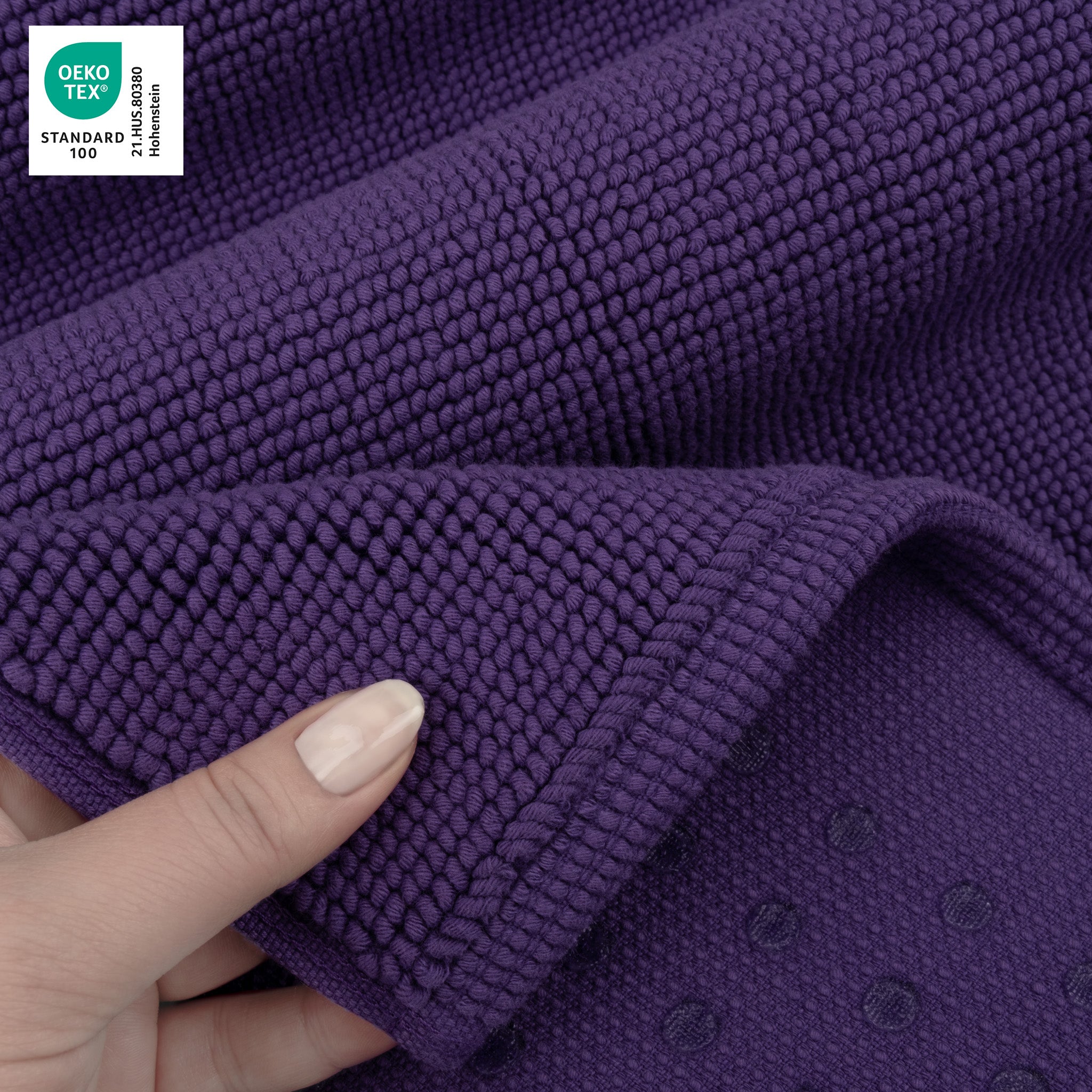 American Soft Linen 100% Cotton Bath Mat Rugs, 17x24 inches with Silicone Backing, Soft Absorbent Grip-Enhanced Bath Mats for Bathroom
