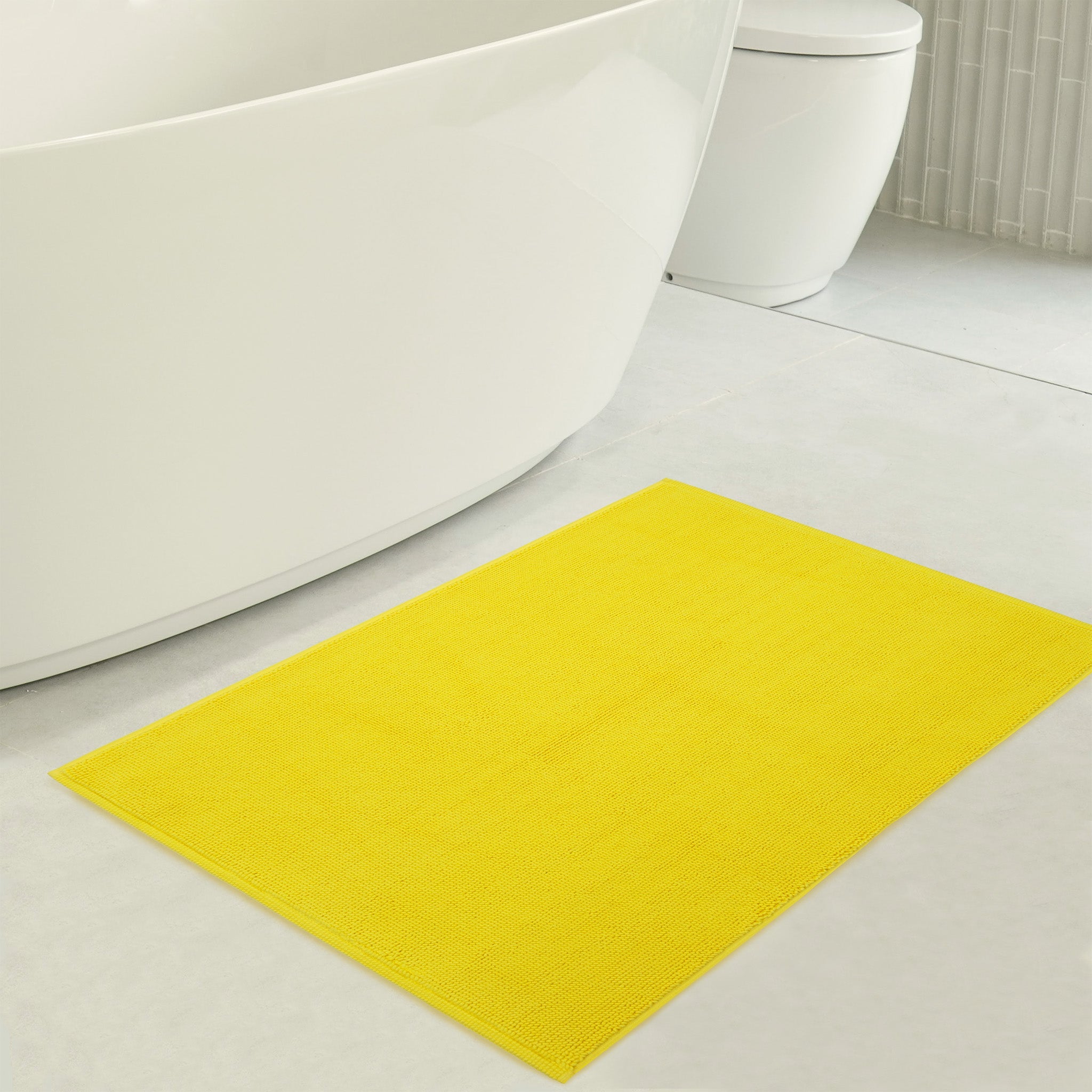 American Soft Linen 100% Cotton Bath Mat Rugs, 17x24 inches with Silicone Backing, Soft Absorbent Grip-Enhanced Bath Mats for Bathroom