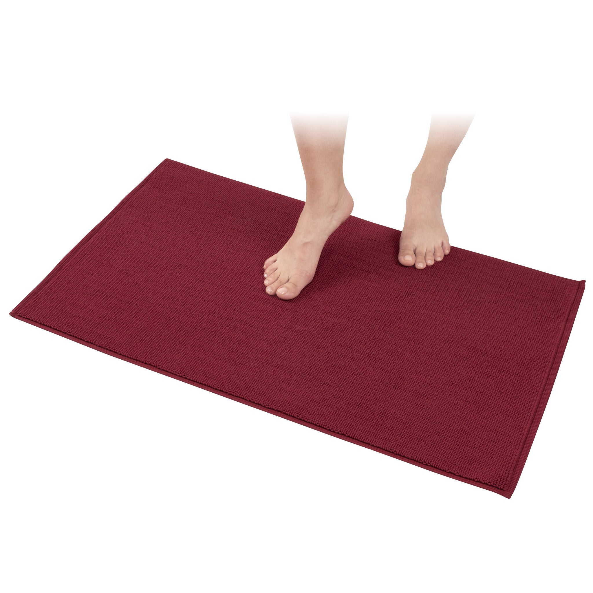 American Soft Linen 100% Cotton Bath Mat Rugs, 20x34 inches with Silicone Backing, Soft Absorbent Grip-Enhanced Bath Mats for Bathroom