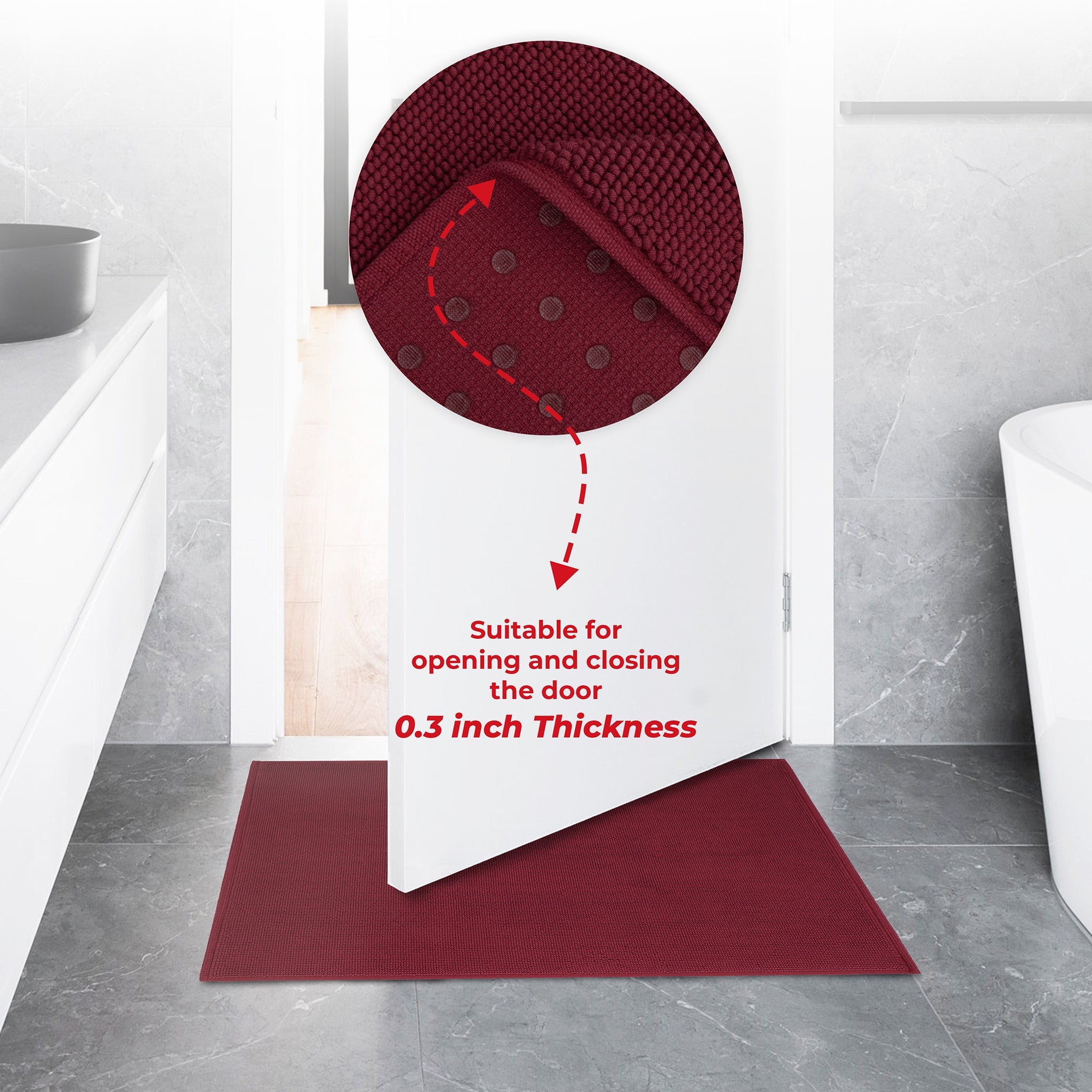 American Soft Linen 100% Cotton Bath Mat Rugs, 20x34 inches with Silicone Backing, Soft Absorbent Grip-Enhanced Bath Mats for Bathroom