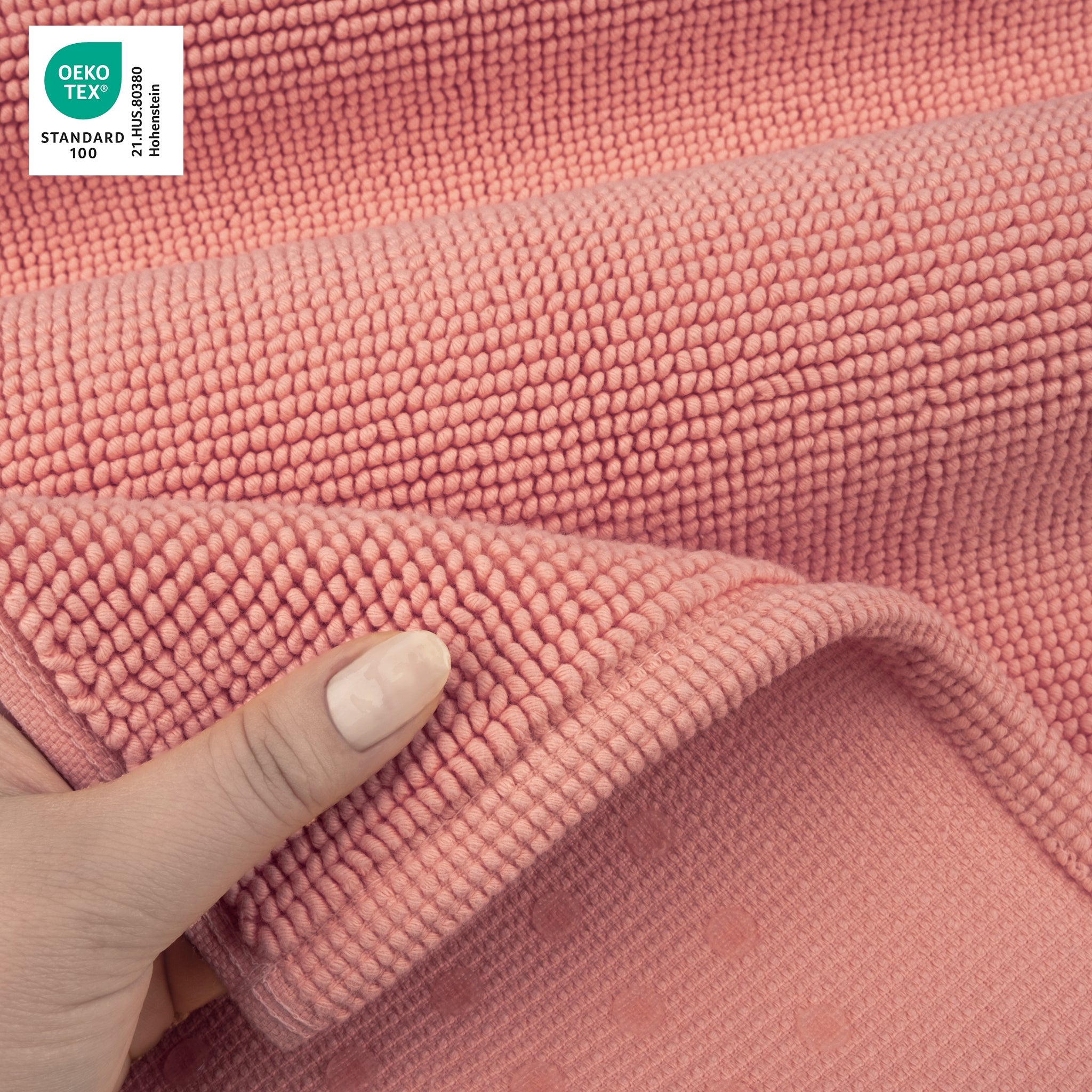 American Soft Linen 100% Cotton Bath Mat Rugs, 20x34 inches with Silicone Backing, Soft Absorbent Grip-Enhanced Bath Mats for Bathroom