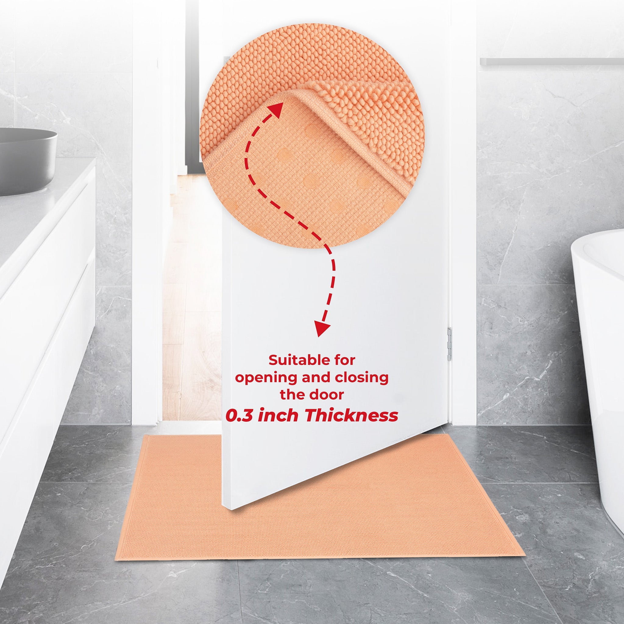 American Soft Linen 100% Cotton Bath Mat Rugs, 20x34 inches with Silicone Backing, Soft Absorbent Grip-Enhanced Bath Mats for Bathroom