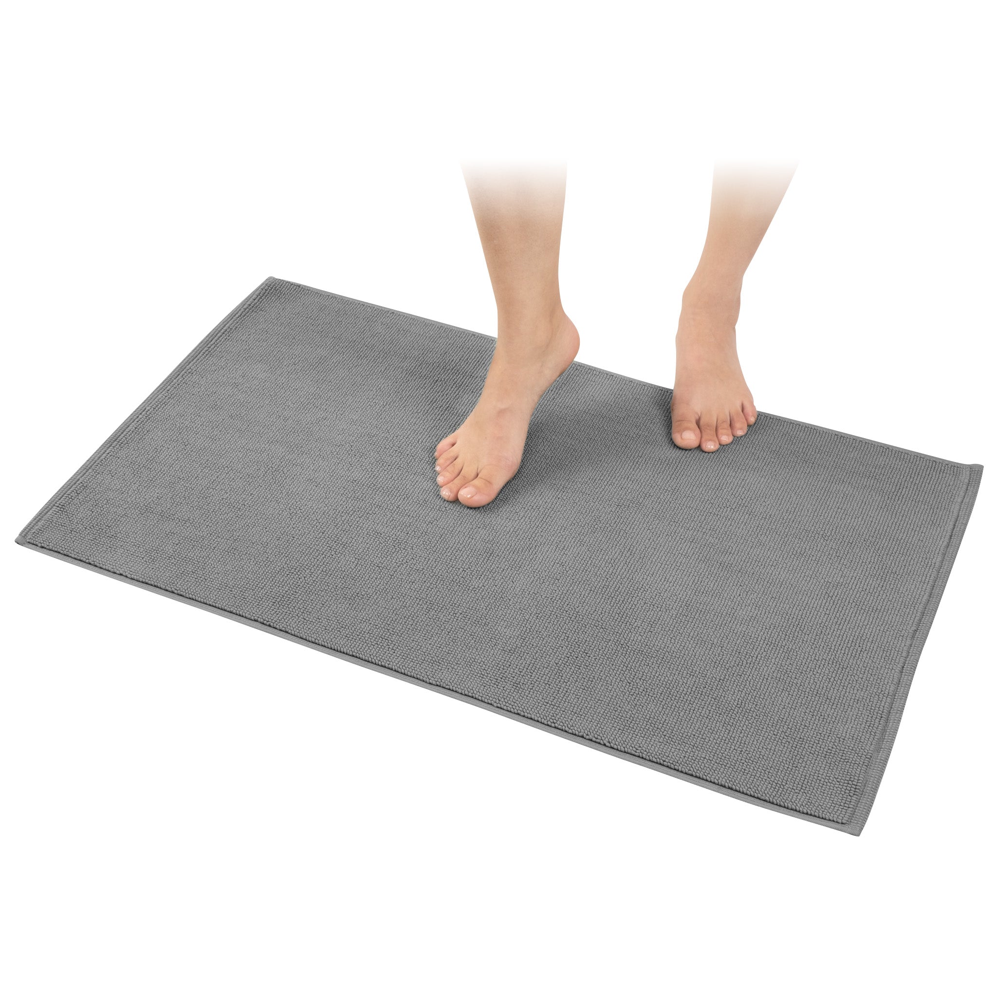 American Soft Linen 100% Cotton Bath Mat Rugs, 20x34 inches with Silicone Backing, Soft Absorbent Grip-Enhanced Bath Mats for Bathroom
