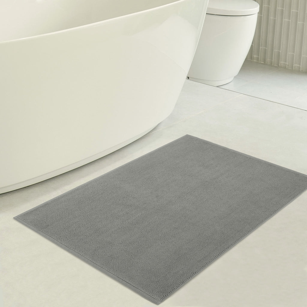 American Soft Linen 100% Cotton Bath Mat Rugs, 20x34 inches with Silicone Backing, Soft Absorbent Grip-Enhanced Bath Mats for Bathroom