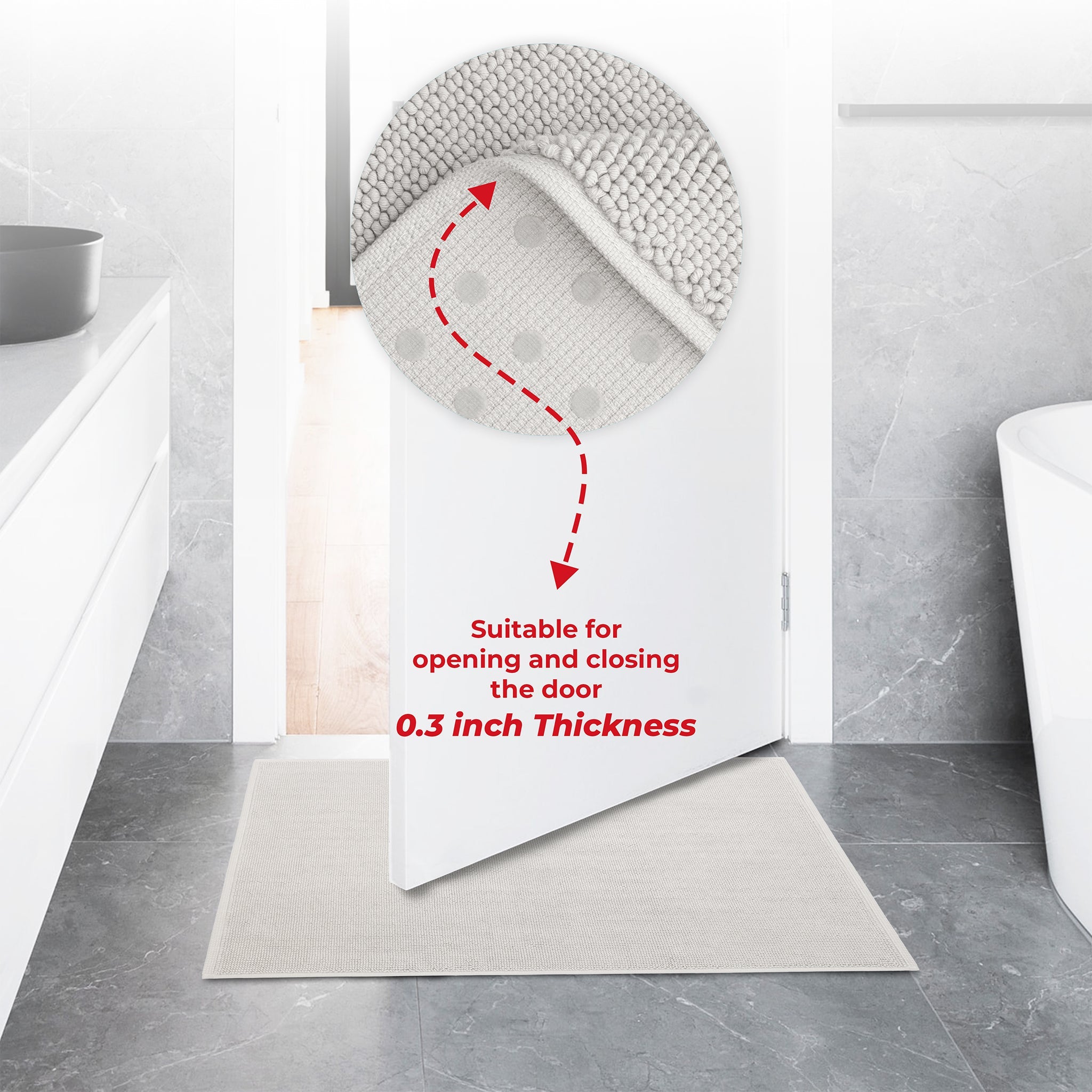 American Soft Linen 100% Cotton Bath Mat Rugs, 20x34 inches with Silicone Backing, Soft Absorbent Grip-Enhanced Bath Mats for Bathroom