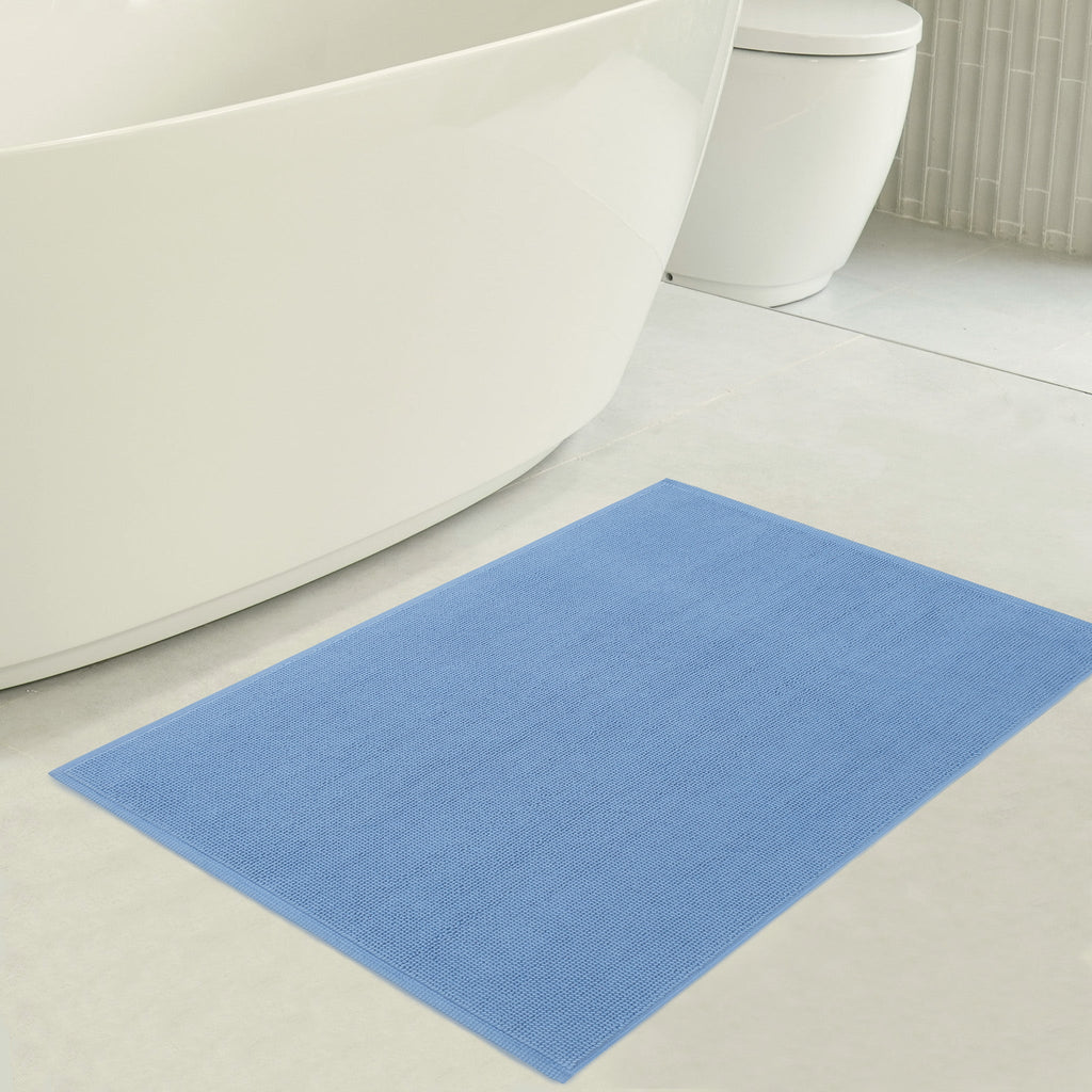 American Soft Linen 100% Cotton Bath Mat Rugs, 20x34 inches with Silicone Backing, Soft Absorbent Grip-Enhanced Bath Mats for Bathroom