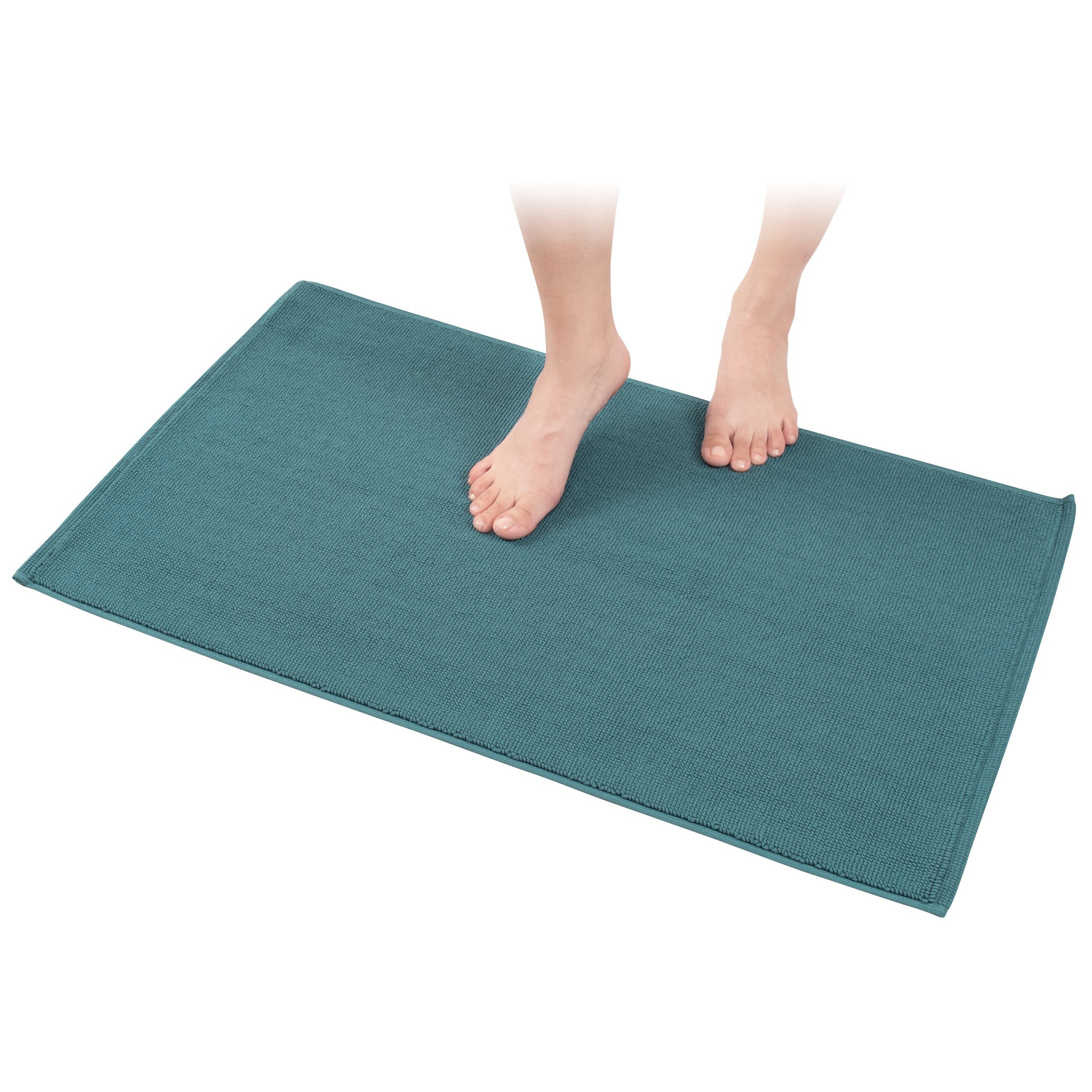 American Soft Linen 100% Cotton Bath Mat Rugs, 20x34 inches with Silicone Backing, Soft Absorbent Grip-Enhanced Bath Mats for Bathroom