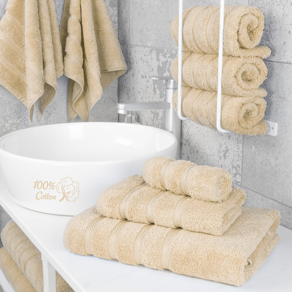 American Soft Linen 3 Piece 100% Cotton Extra Fluffy and Soft, Luxury Turkish Towel Set with 20 Different Colors