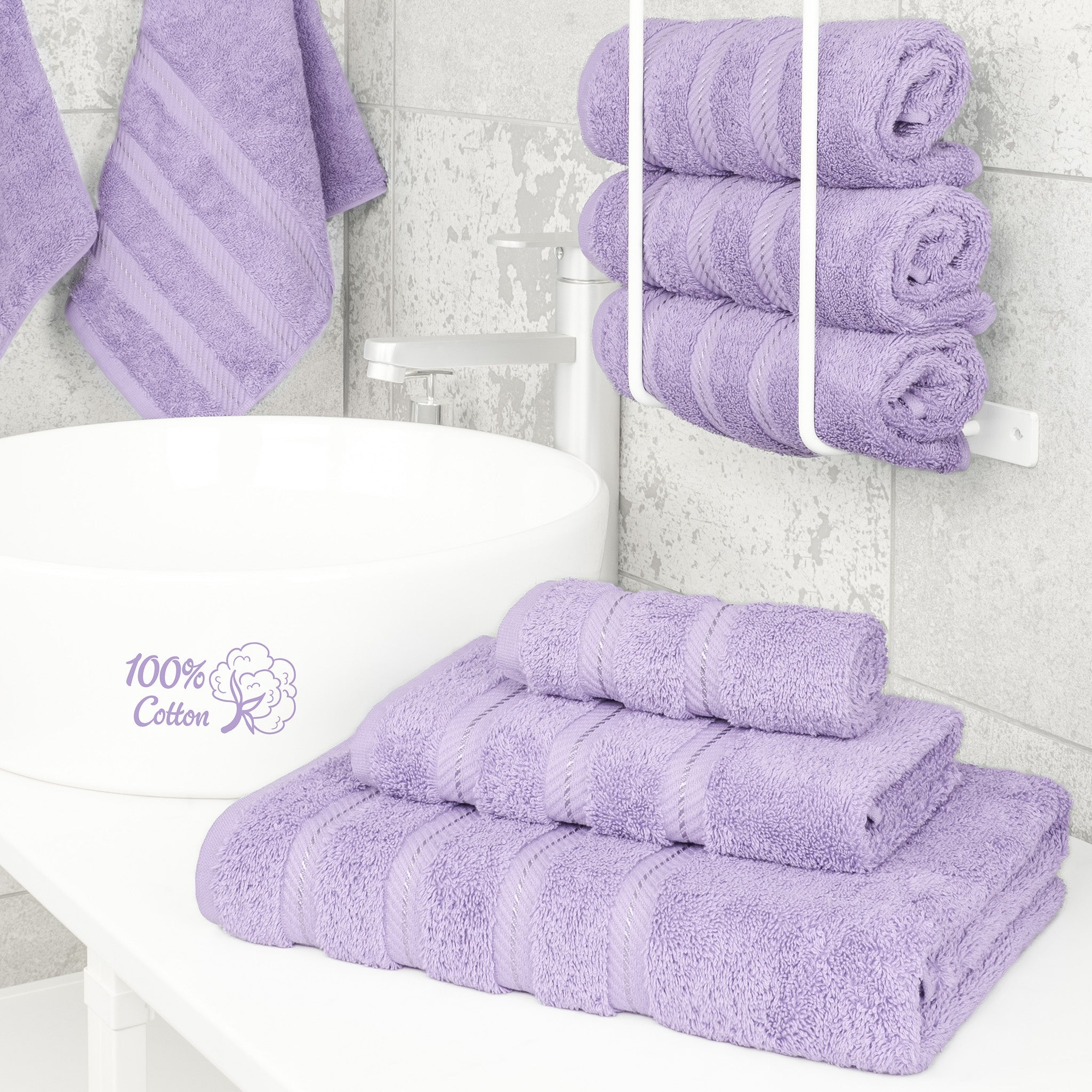 American Soft Linen 3 Piece 100% Cotton Extra Fluffy and Soft, Luxury Turkish Towel Set with 20 Different Colors