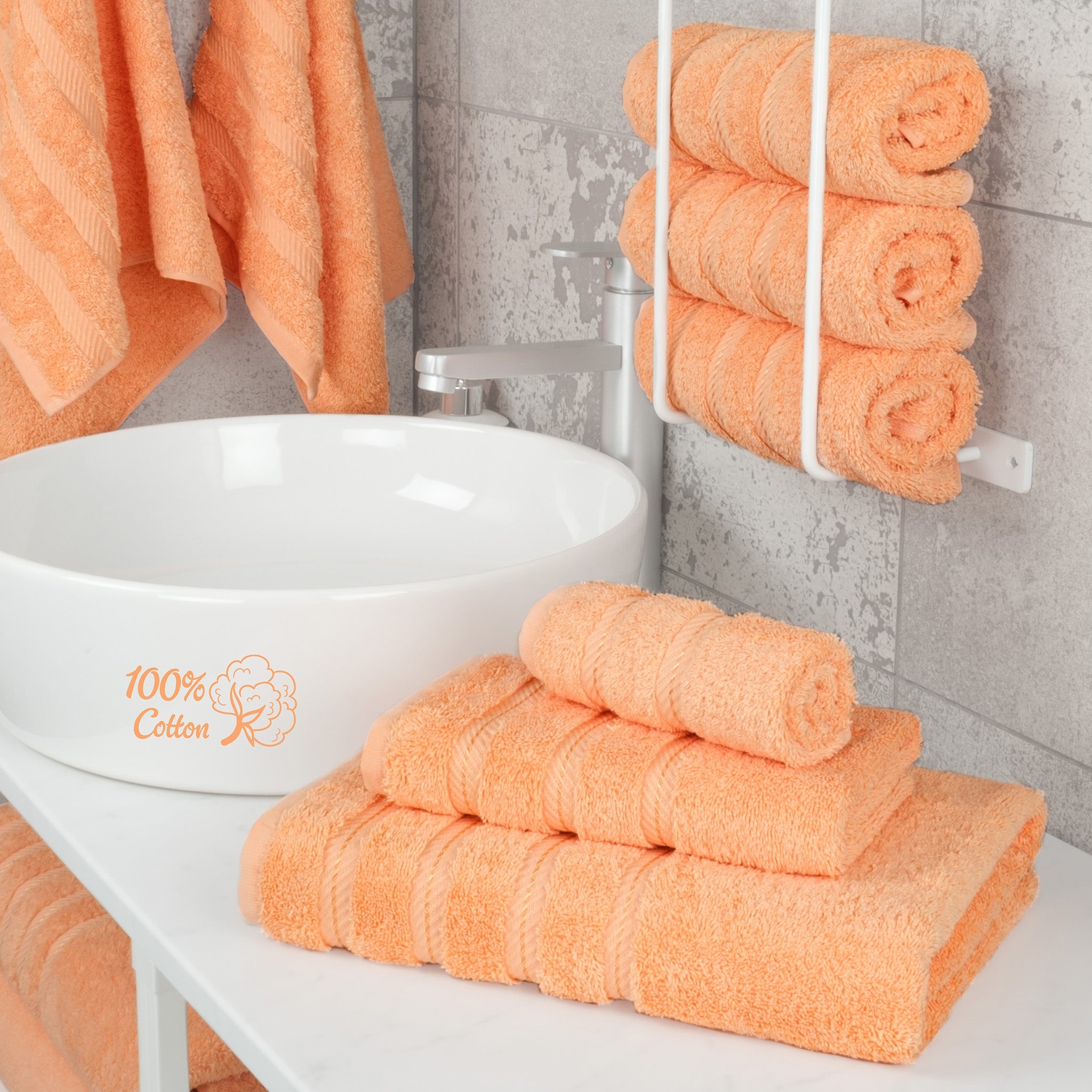 American Soft Linen 3 Piece 100% Cotton Extra Fluffy and Soft, Luxury Turkish Towel Set with 20 Different Colors