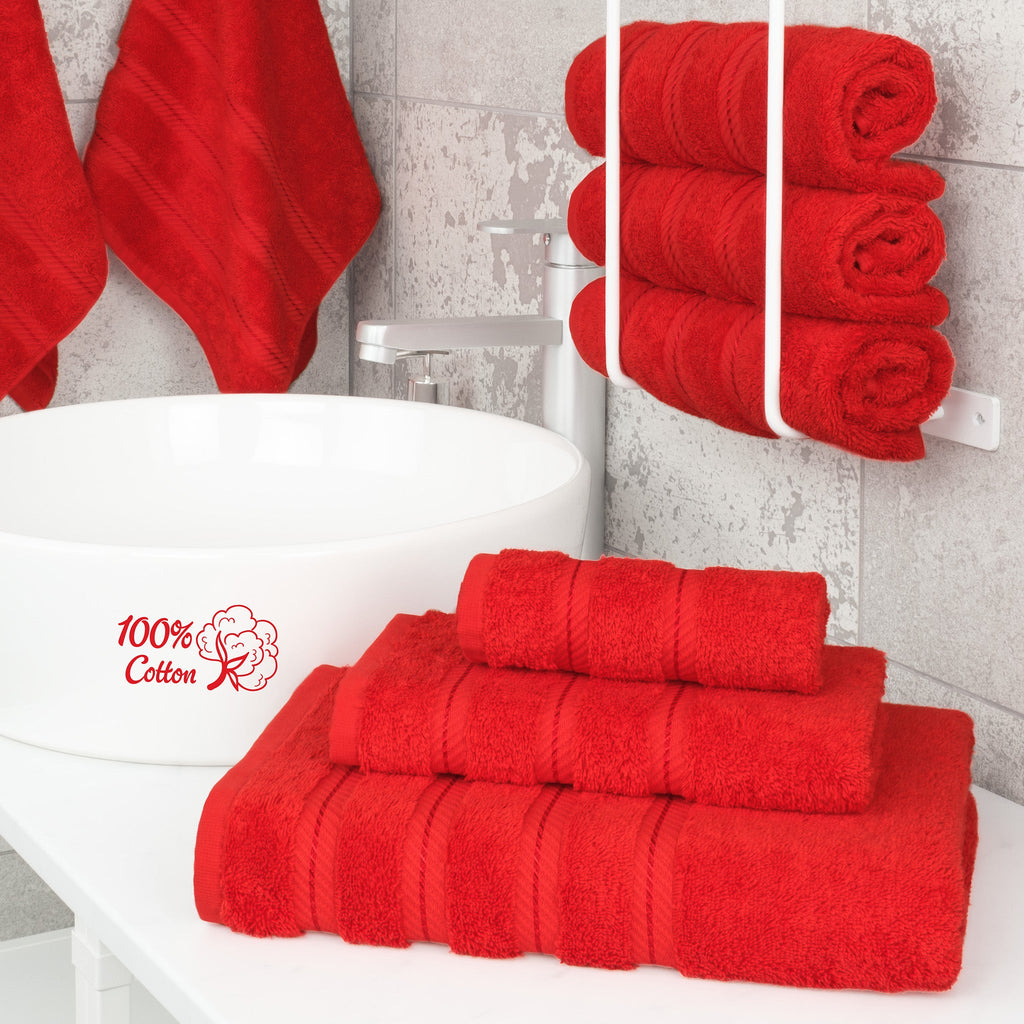 American Soft Linen 3 Piece 100% Cotton Extra Fluffy and Soft, Luxury Turkish Towel Set with 20 Different Colors