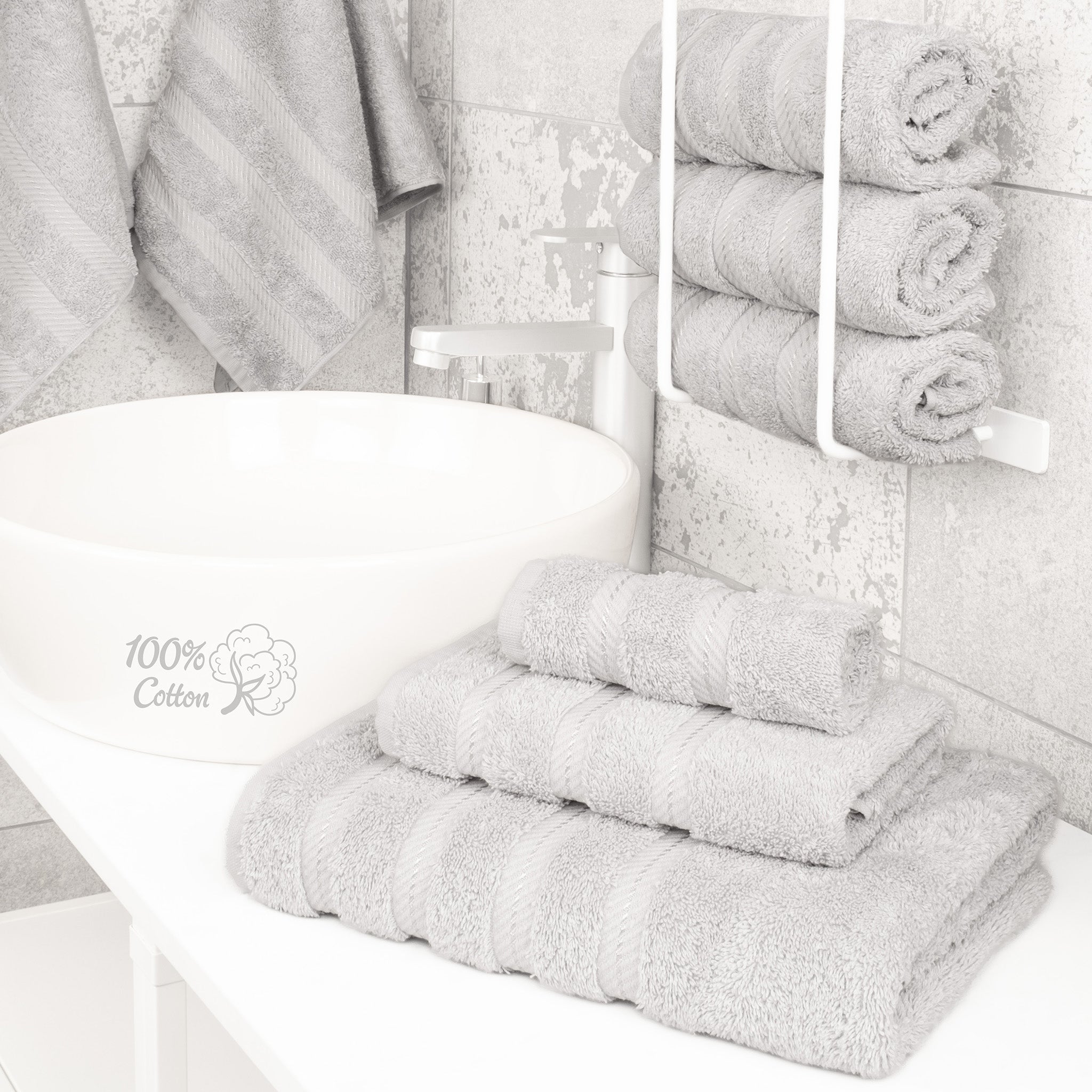 American Soft Linen 3 Piece 100% Cotton Extra Fluffy and Soft, Luxury Turkish Towel Set with 20 Different Colors