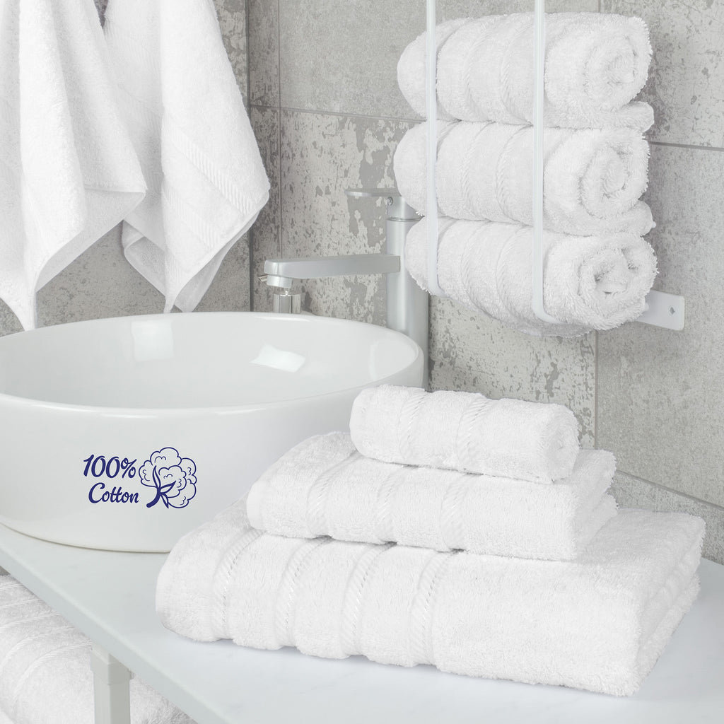 American Soft Linen 3 Piece 100% Cotton Extra Fluffy and Soft, Luxury Turkish Towel Set with 20 Different Colors