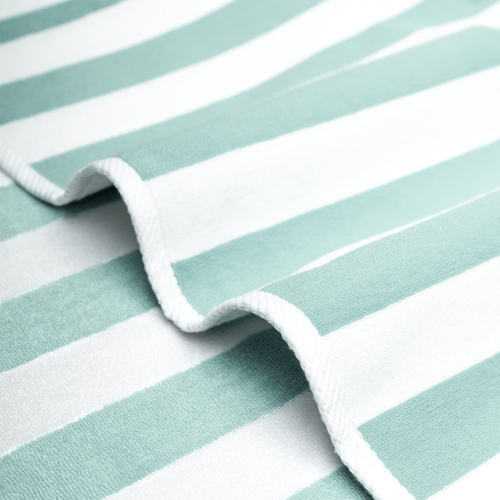 American Soft Linen, Premium Cotton 4 Pack Beach Towels, 30" x 60" Cabana Striped Pool Towels