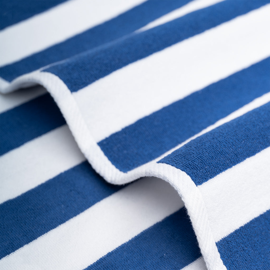 American Soft Linen, Premium Cotton 4 Pack Beach Towels, 30" x 60" Cabana Striped Pool Towels
