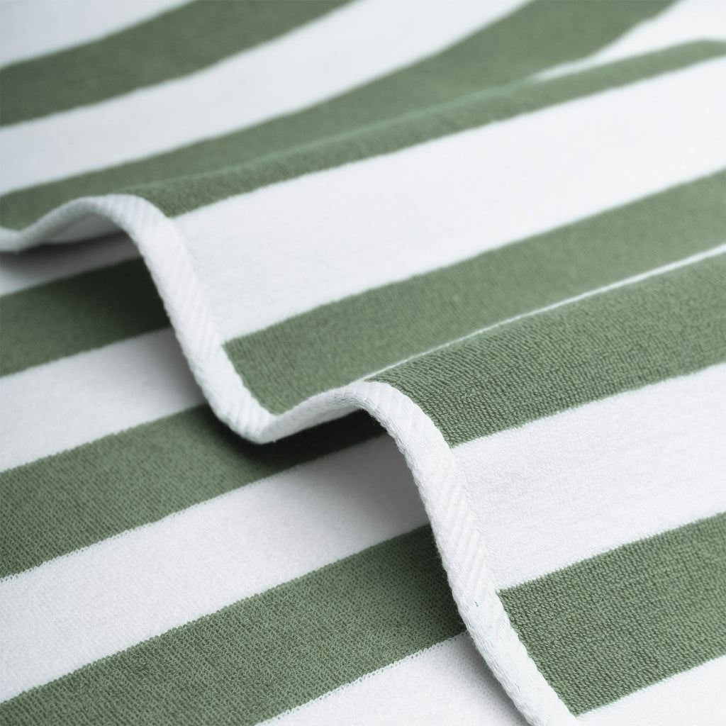 American Soft Linen, Premium Cotton 4 Pack Beach Towels, 30" x 60" Cabana Striped Pool Towels