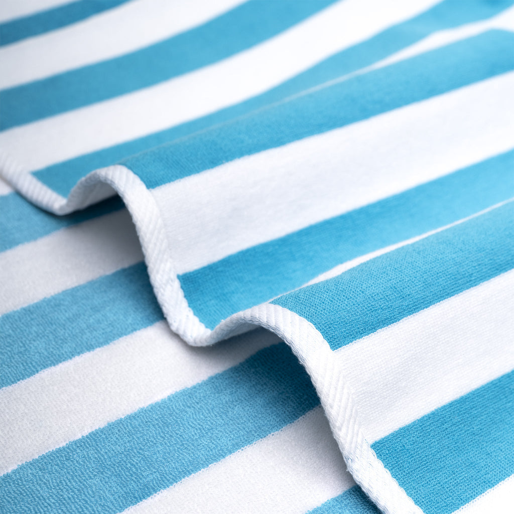 American Soft Linen, Premium Cotton 4 Pack Beach Towels, 30" x 60" Cabana Striped Pool Towels