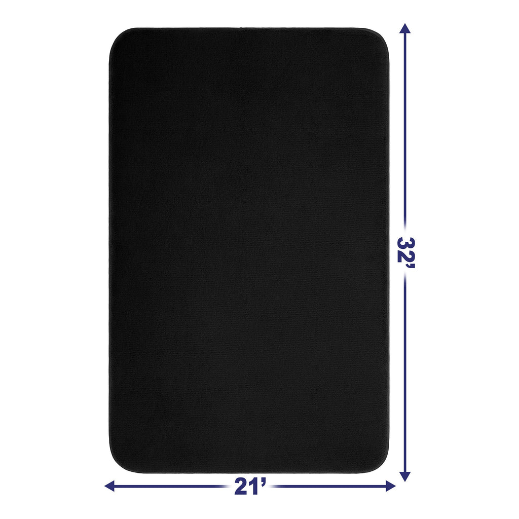 American Soft Linen Fluffy Foamed Bath Rug, 21x32 inches Bath Rugs for Bathroom, 100% Polyester Upper Fluffy Surface and Grip Enhanced Base