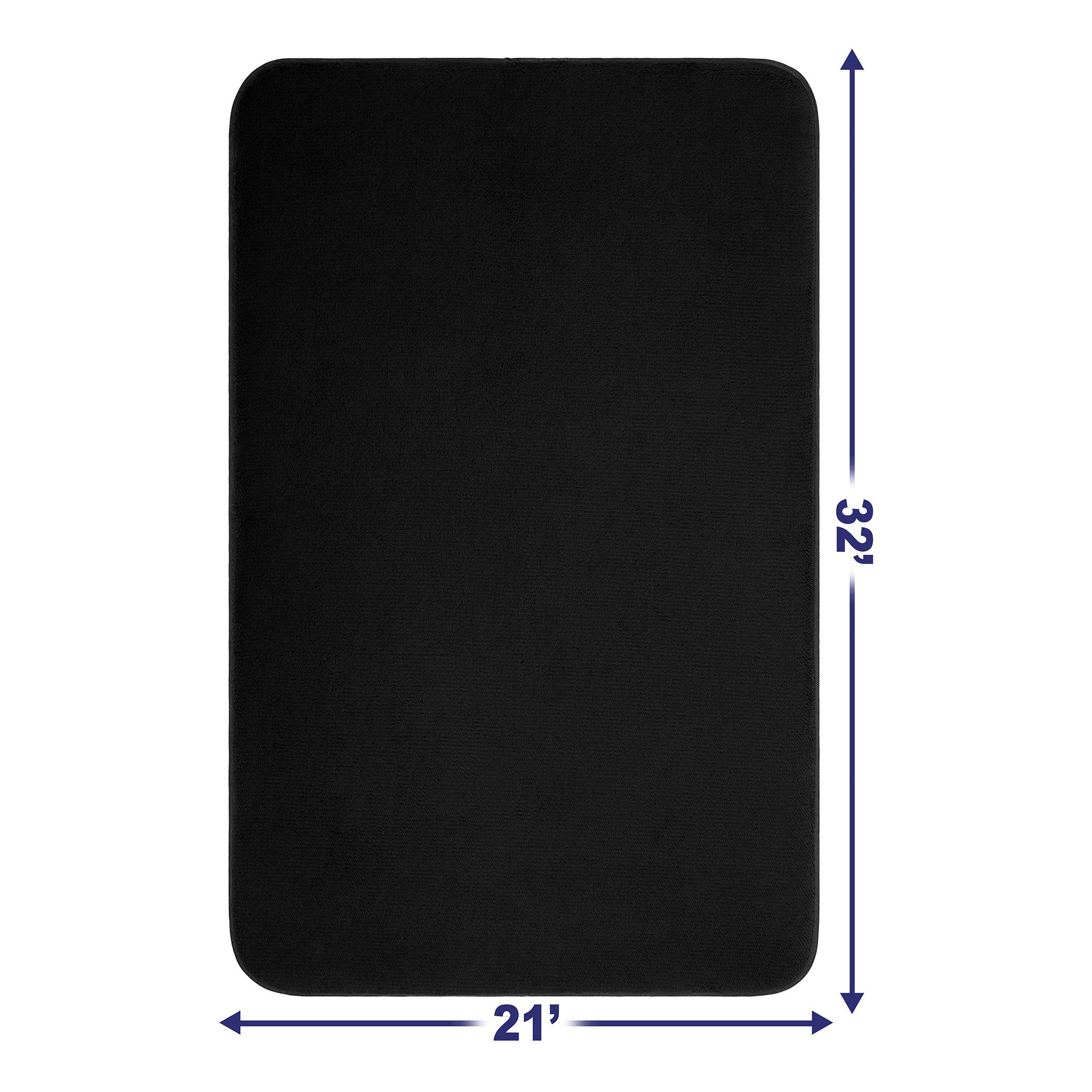 American Soft Linen Fluffy Foamed Bath Rug, 21x32 inches Bath Rugs for Bathroom, 100% Polyester Upper Fluffy Surface and Grip Enhanced Base