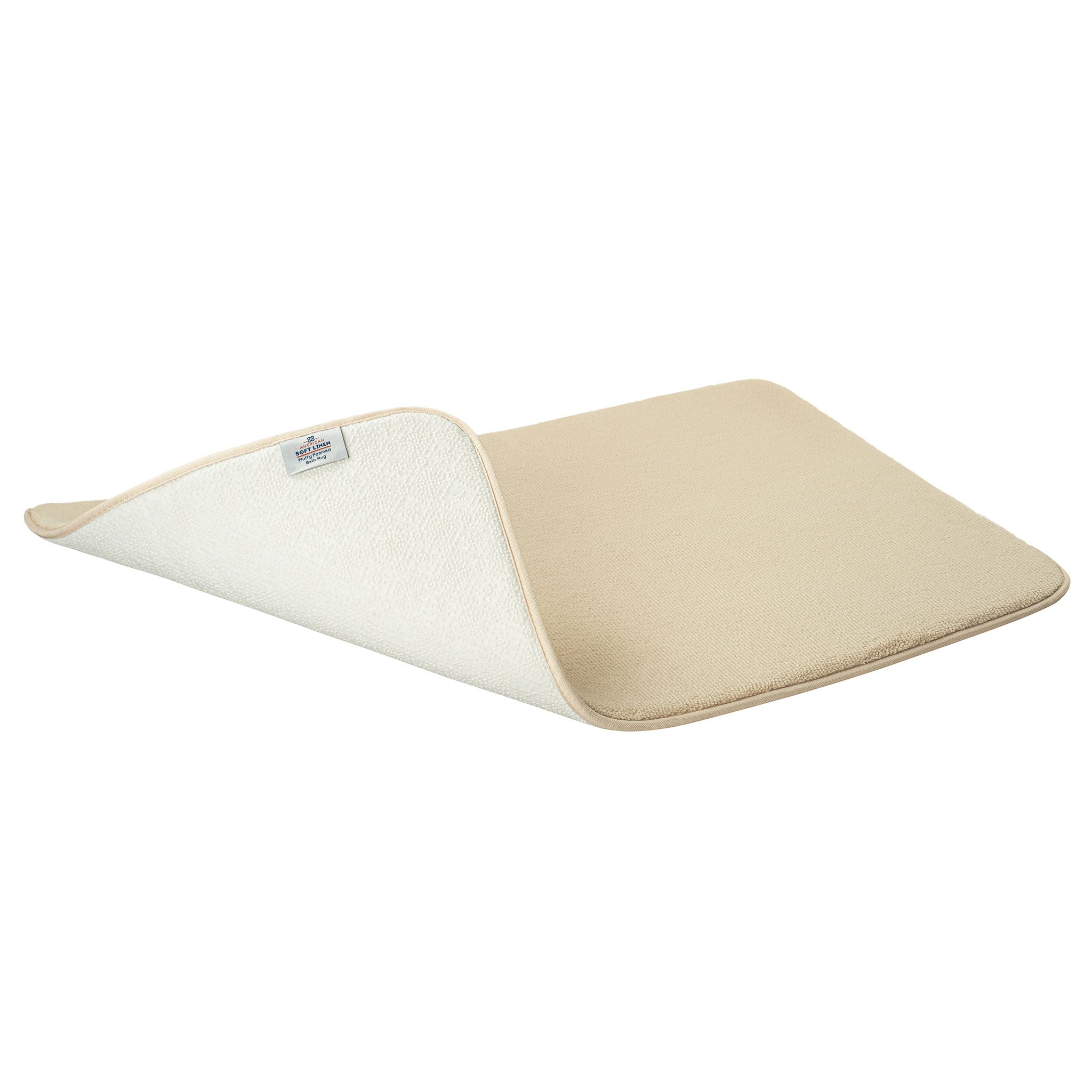 American Soft Linen Fluffy Foamed Bath Rug, 21x32 inches Bath Rugs for Bathroom, 100% Polyester Upper Fluffy Surface and Grip Enhanced Base