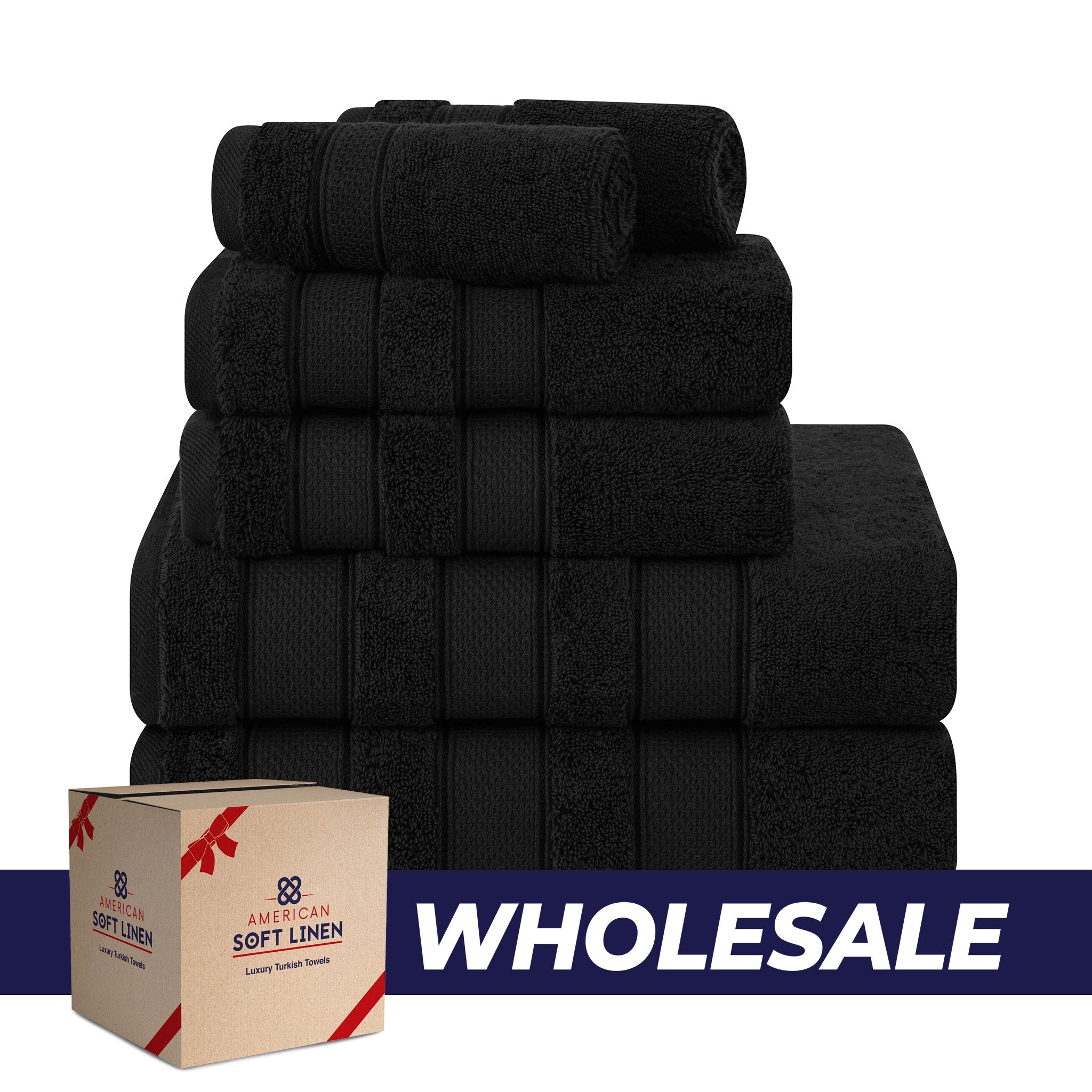 Salem 6 Piece 100% Cotton Luxury Bath Towel Set - 10 Set Case Pack