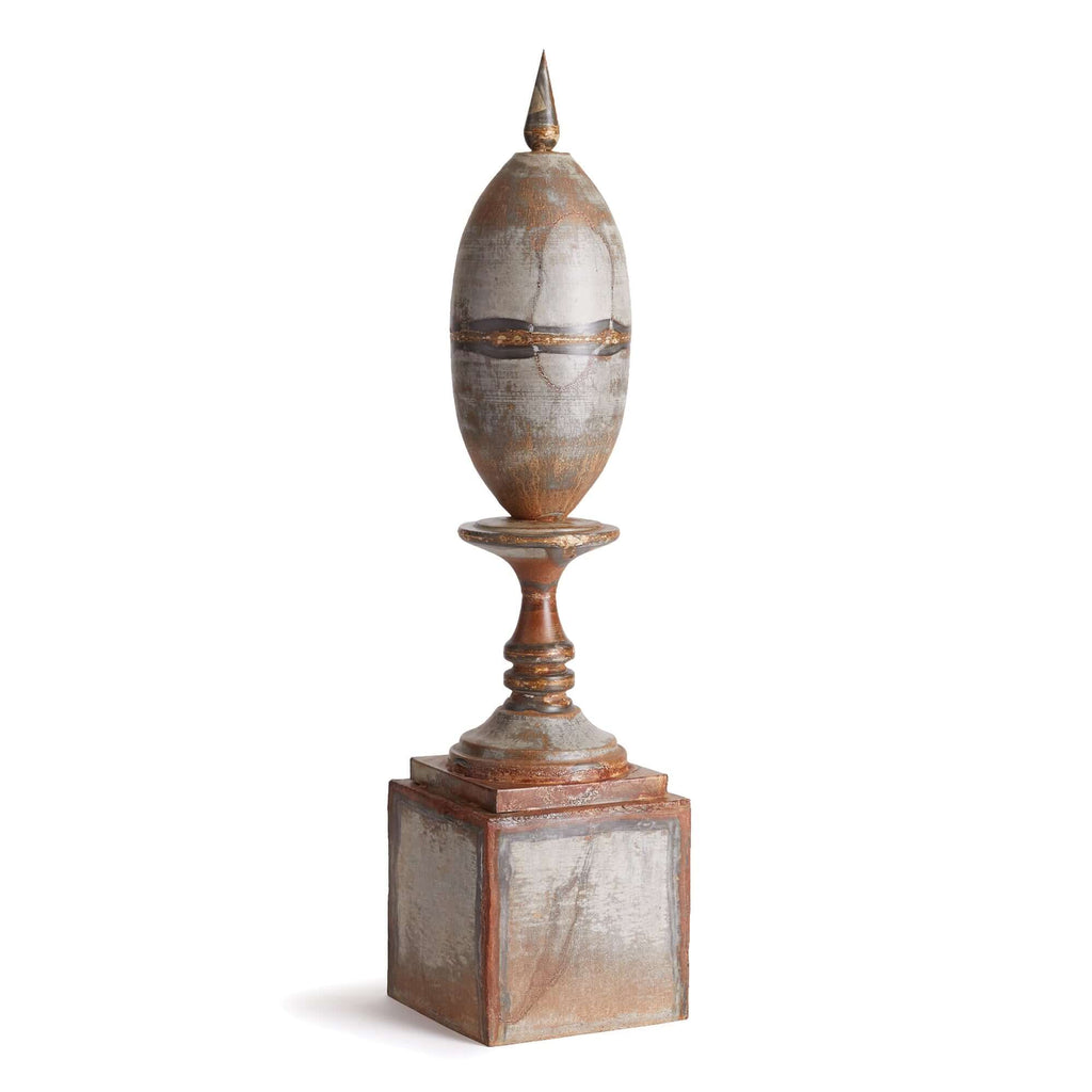 Antique Style Metal Finial for Rustic Entryway Decor