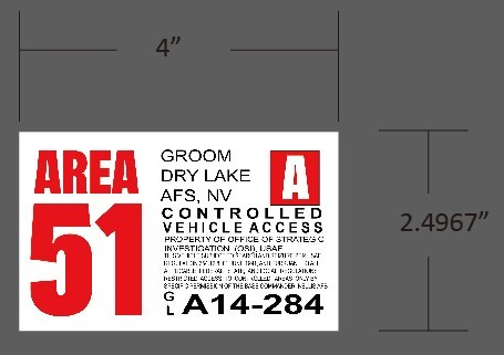 Area 51 Parking Pass Sticker