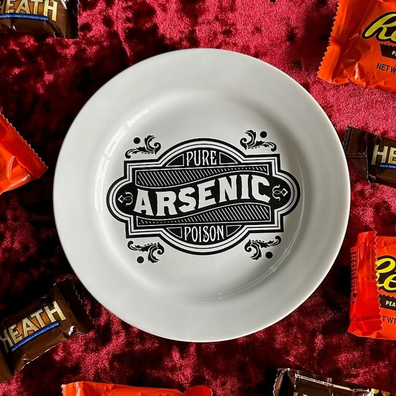 Arsenic Dessert Plate | Victorian-inspired Ceramic Round Dish Plate | 6"