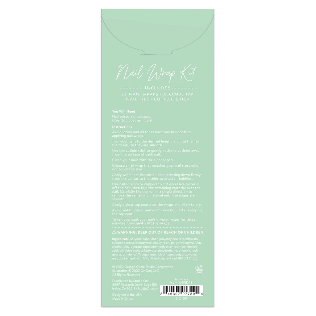 Au Pears Nail Wrap Kit | Nail Care Arts Tools Accessories | On-the-go Travel Kit