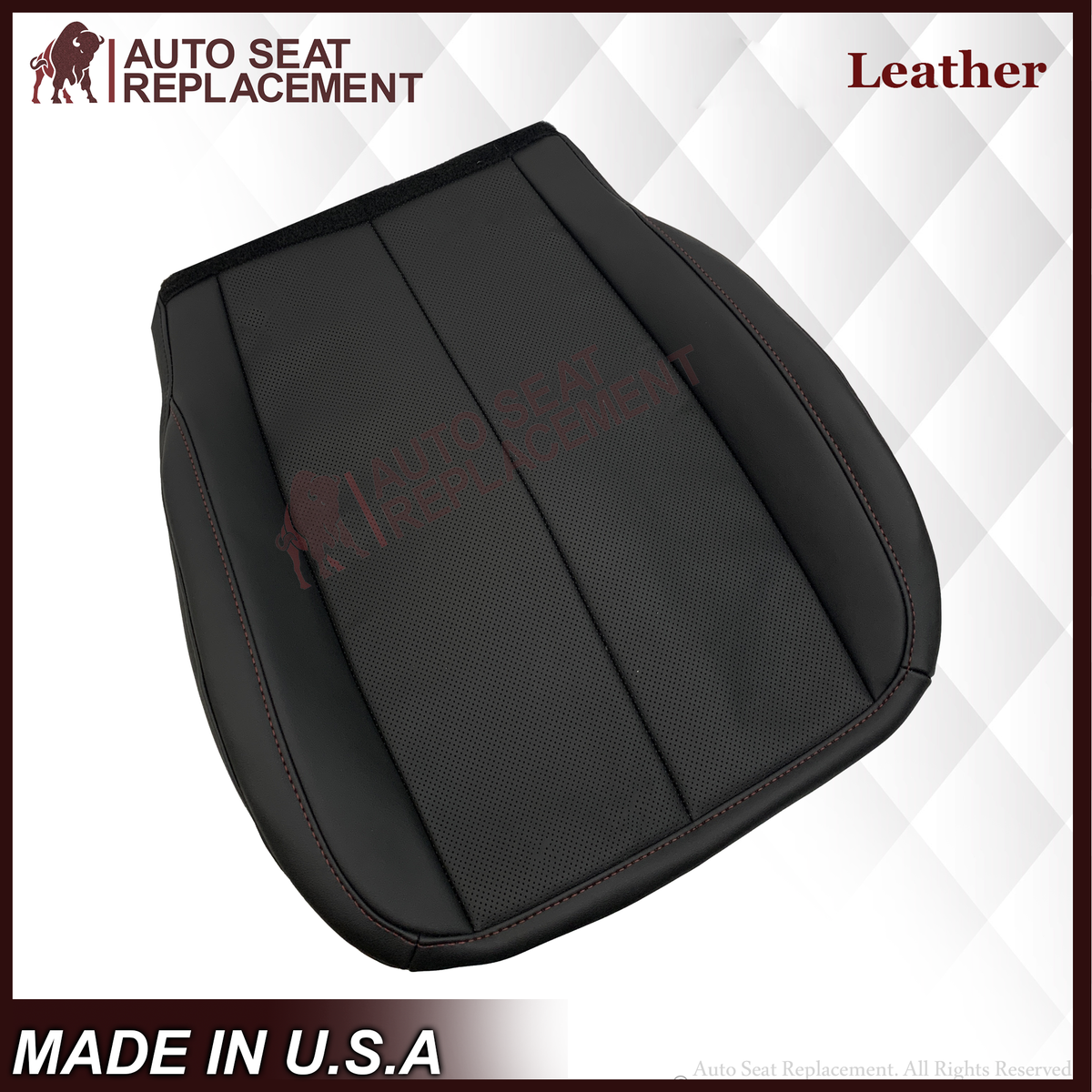 2013-2017 GMC Terrain Denali Replacement Seat Cover: Black Perforated