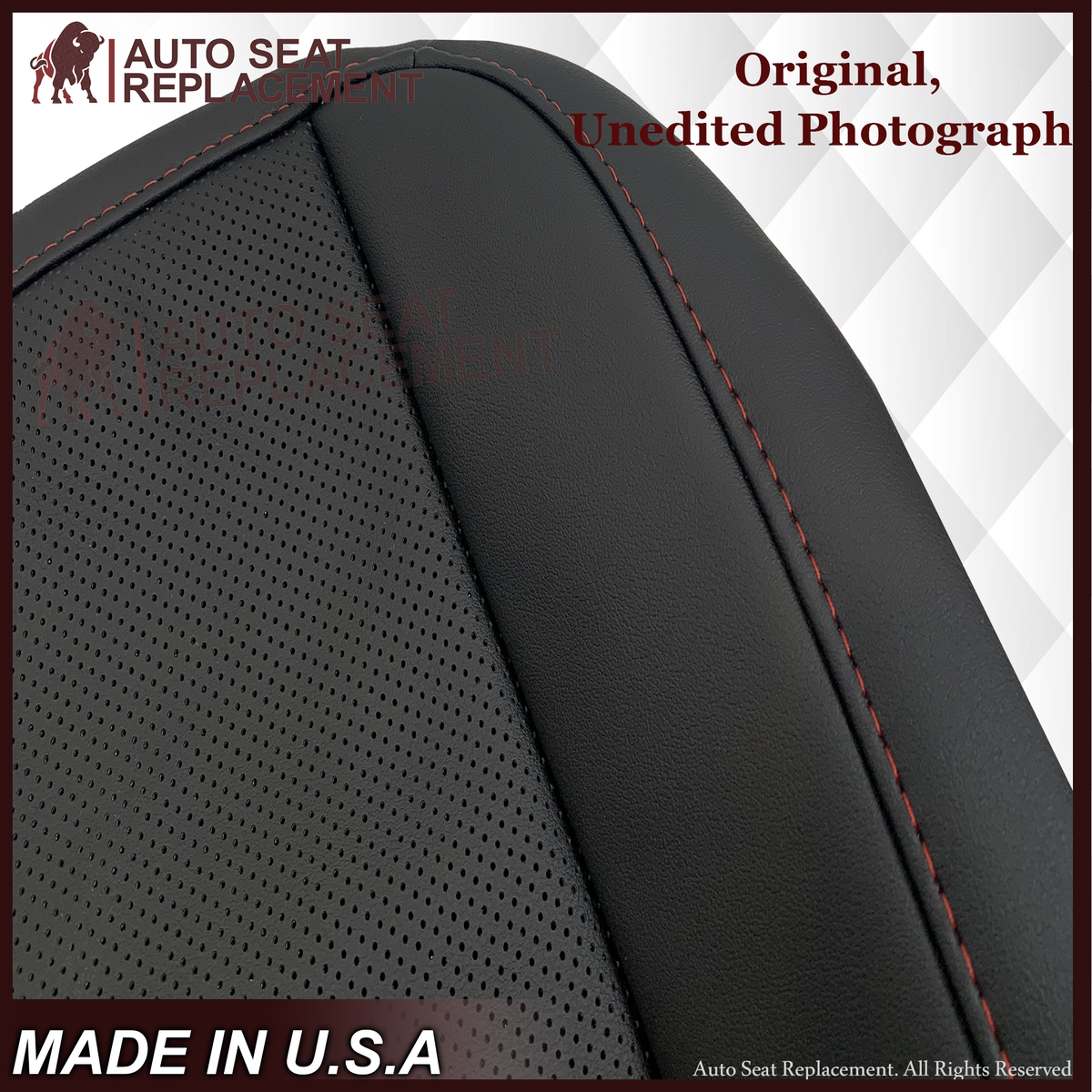 2013-2017 GMC Terrain Denali Replacement Seat Cover: Black Perforated