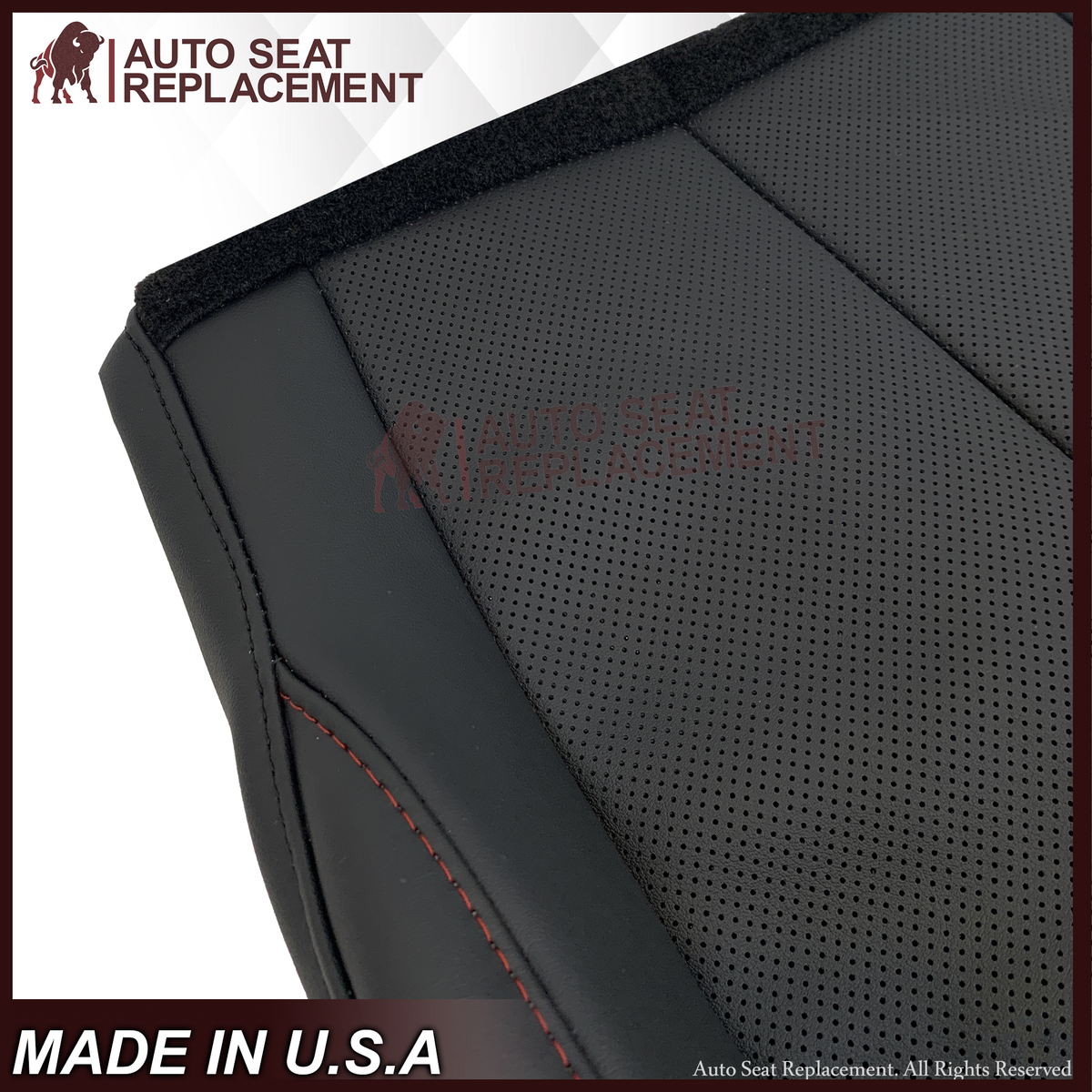 2013-2017 GMC Terrain Denali Replacement Seat Cover: Black Perforated