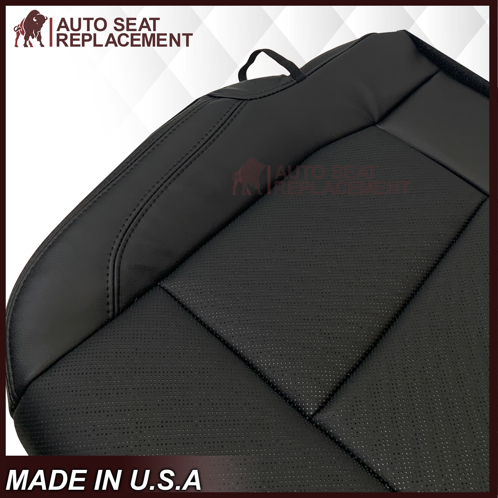 2018-2021 Ford Expedition XLT Replacement Genuine Leather /Syn. Leather Seat Cover: Black Perforated