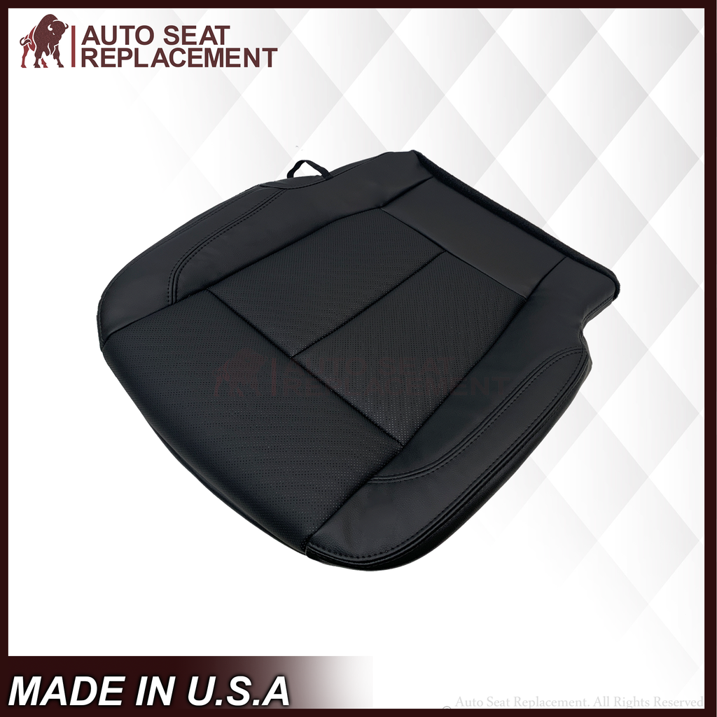 2018-2021 Ford Expedition XLT Replacement Genuine Leather /Syn. Leather Seat Cover: Black Perforated
