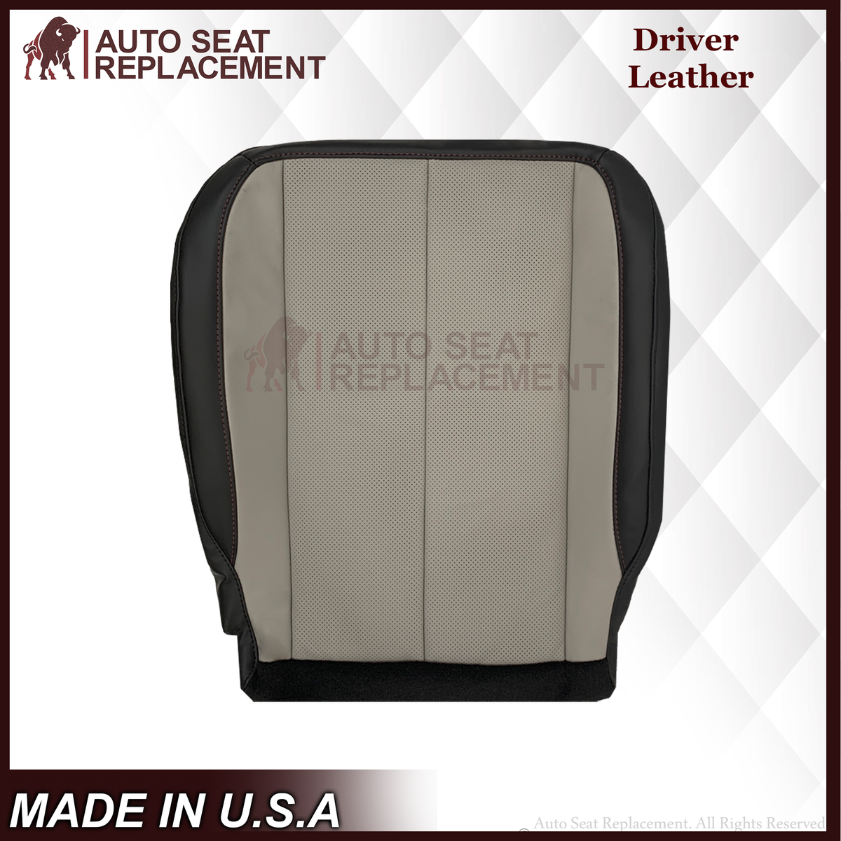 2010-2016 Fits Chevy Equinox LTZ Replacement Seat Cover: 2-Tone Black & Gray Perforated