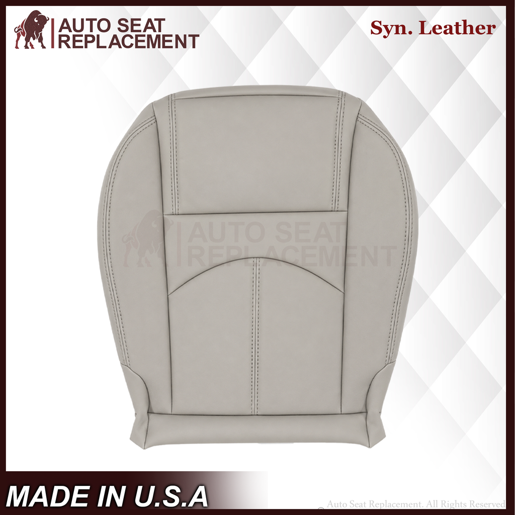 2013-2017 Chevrolet Traverse LT/LTZ Driver or Passenger Replacement Seat Cover: Non-Perforated, Gray