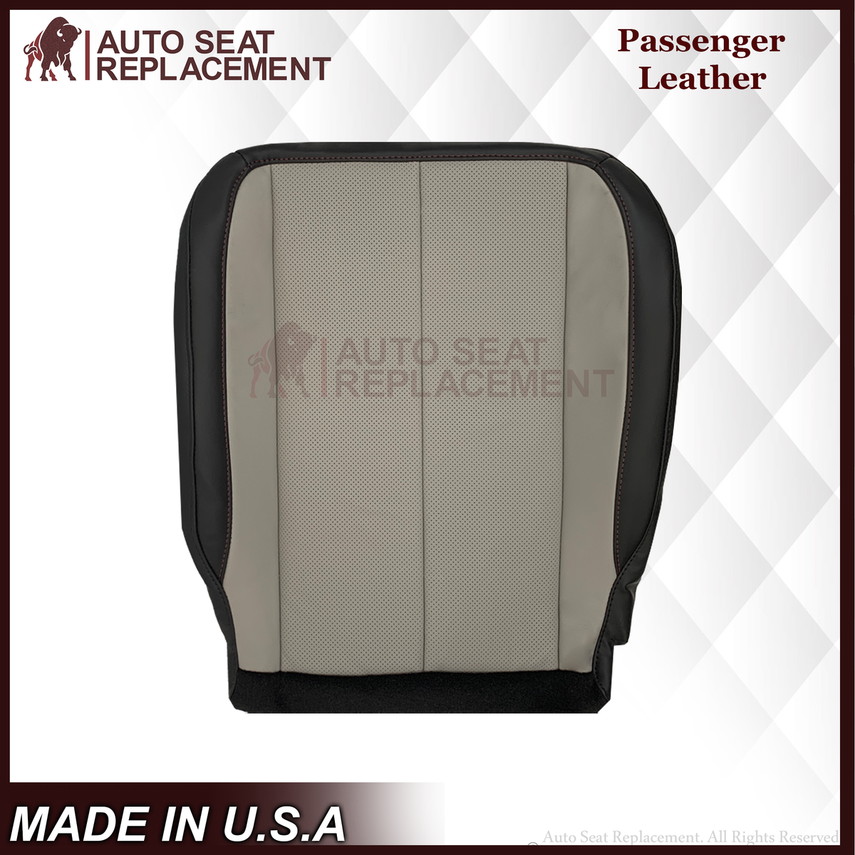 2010-2016 Fits Chevy Equinox LTZ Replacement Seat Cover: 2-Tone Black & Gray Perforated