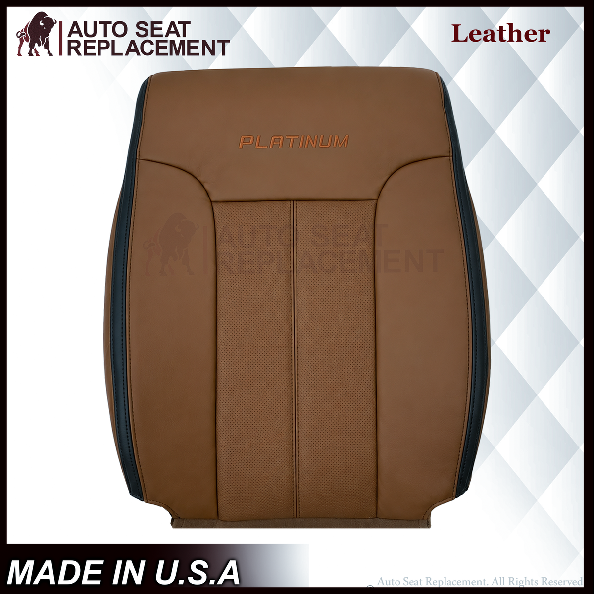 2013-2016 Ford F-250 F-350 F-450 F-550 Platinum Edition Replacement Seat Cover In Pecan Brown: Choose From Variants