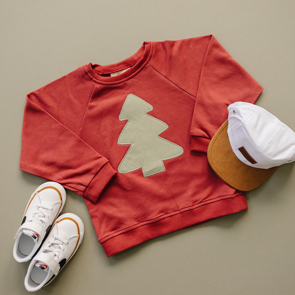 Christmas Tree Applique Sweatshirt
