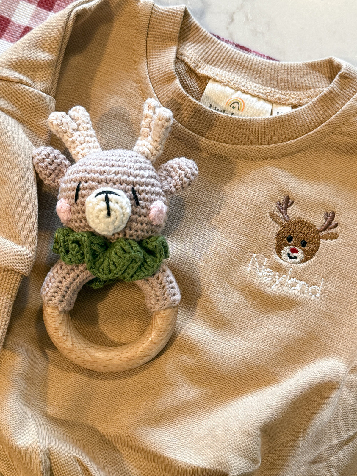 Crocheted Reindeer Rattle
