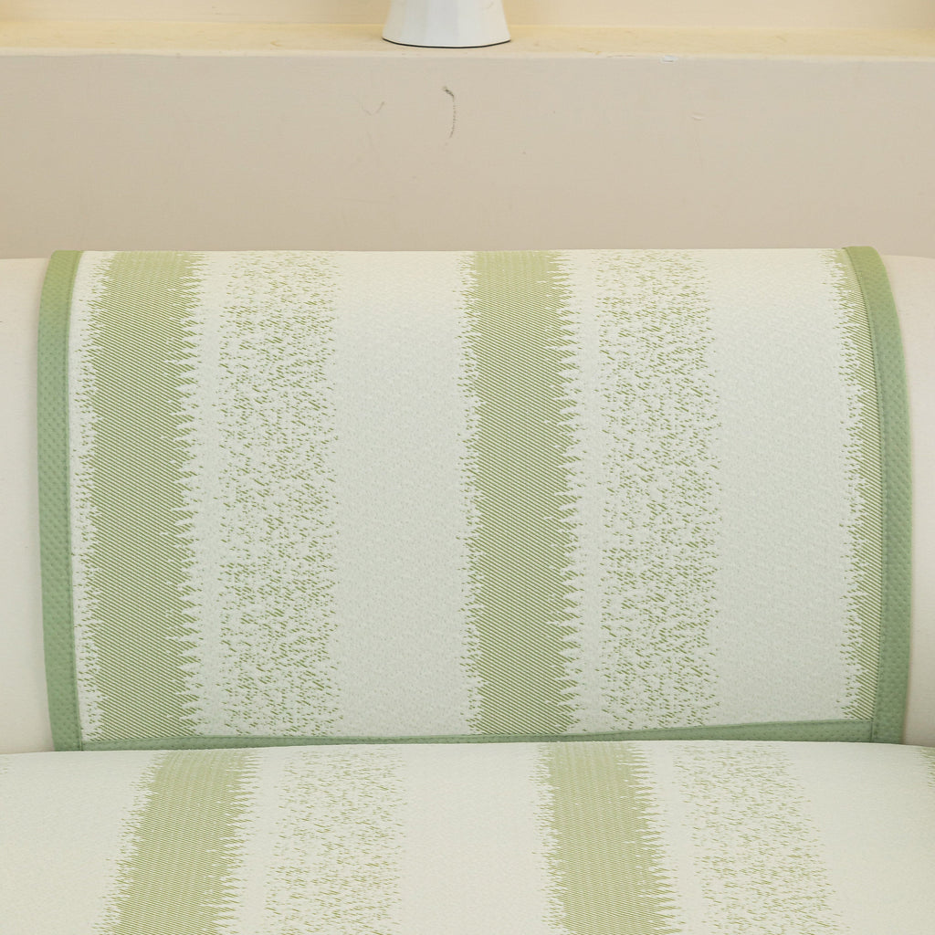 Striped Non-Slip Cooling Couch Cover, Summer Couch Pads for Seat Back Armrest